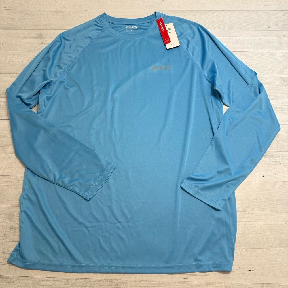 Baleaf men's light blue long sleeve UPF‎ 50+ shirt NEW